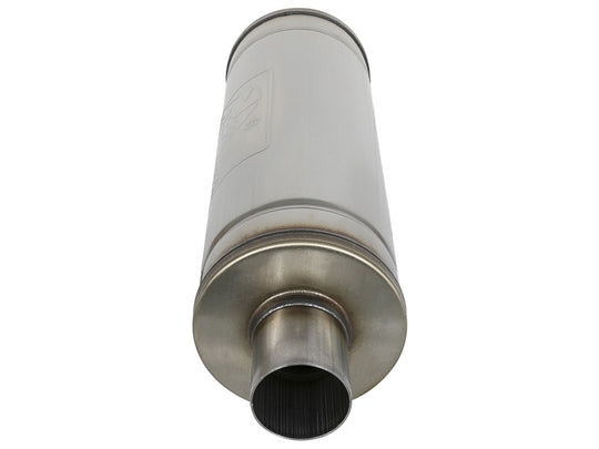 aFe MACH Force-Xp 409 SS Muffler 2.5in Center/Center 18in L x 6in Dia - Round Body