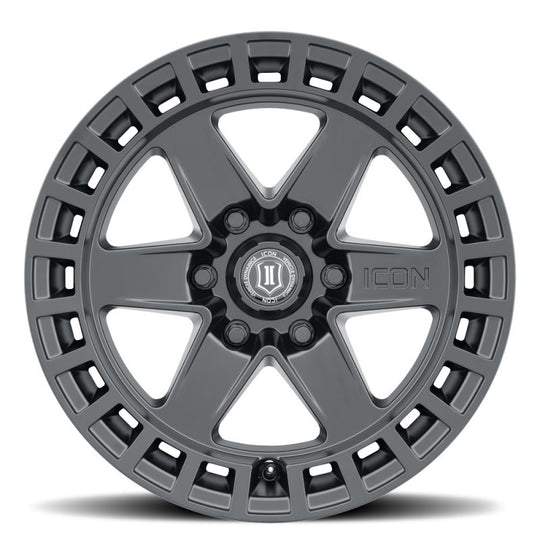 ICON Raider 17x8.5 6x135 6mm Offset 5in BS Satin Black Wheel