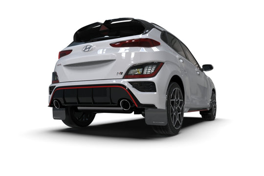 Rally Armor 22-23 Hyundai Kona N Black UR Mud Flap w/Grey Logo