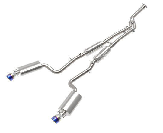 aFe POWER Takeda 16-17 Lexus IS200t L4-2.0L (t) 2.5in-3in 304 SS CB Exhaust w/ Blue Tip