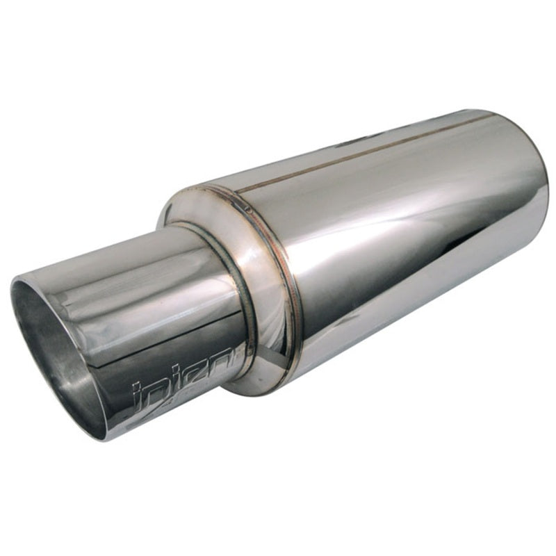 Injen 2 3/8 Universal Muffler w/Stainless Steel resonated rolled tip (Injen embossed logo)