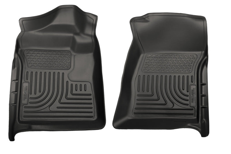 Husky Liners 07-12 Chevrolet Silverado/GMC Sierra Regular Cab WeatherBeater Black Floor Liners