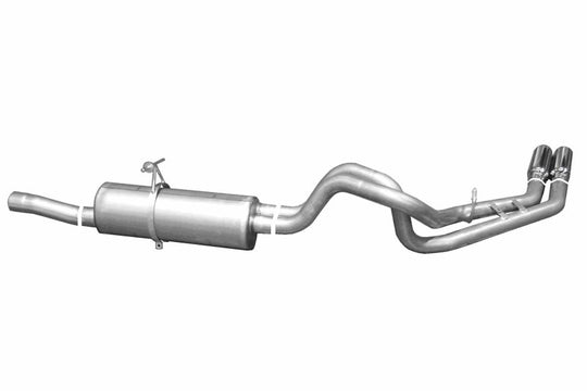 Gibson 99-04 Ford F-250 Super Duty Lariat 6.8L 2.5in Cat-Back Dual Sport Exhaust - Aluminized