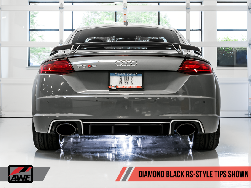 AWE Tuning 18-19 Audi TT RS 2.5L Turbo Coupe 8S/MK3 SwitchPath Exhaust w/Diamond Black RS-Style Tips