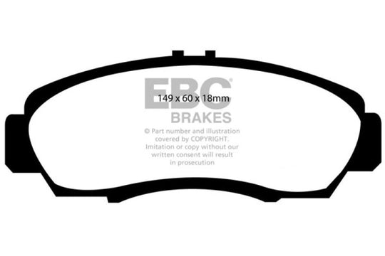 EBC 01-03 Acura CL 3.2 Ultimax2 Front Brake Pads