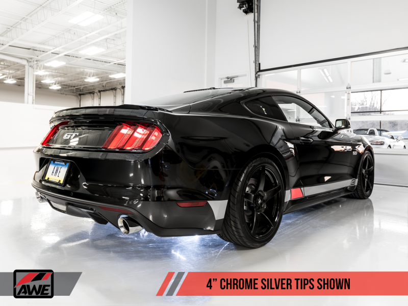 AWE Tuning S550 Mustang GT Cat-back Exhaust - Touring Edition (Chrome Silver Tips)