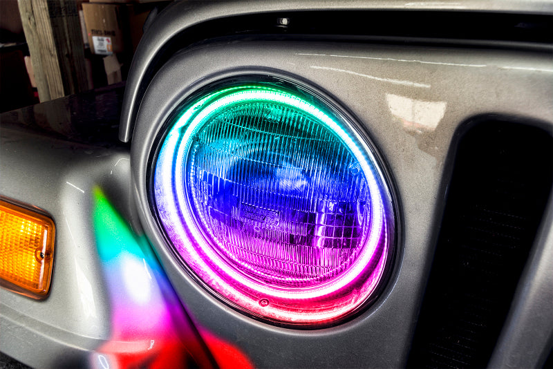 Oracle Jeep Wrangler TJ 97-06 LED Waterproof Halo Kit - ColorSHIFT SEE WARRANTY