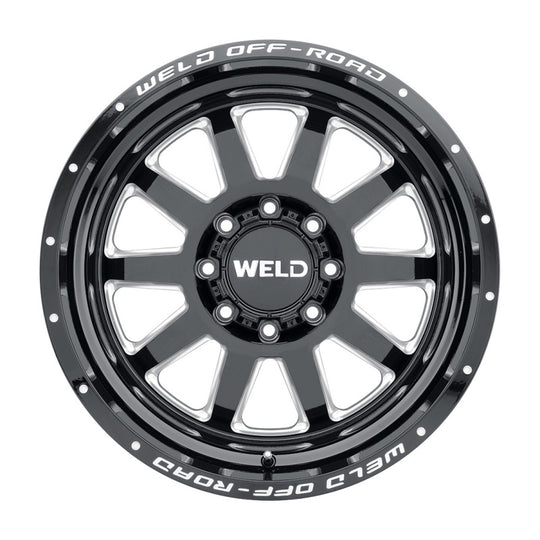 Weld Off-Road W102 20X10 Stealth 8X170 ET-18 BS4.75 Gloss Black MIL 125.1