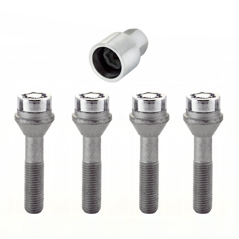 McGard Wheel Lock Bolt Set - 4pk. (Cone Seat) M12X1.5 / 17mm Hex / 49.2mm Shank Length - Chrome