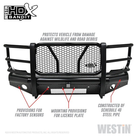 Westin/HDX Bandit 15-19 Chevrolet Silverado 2500/3500 Front Bumper - Black