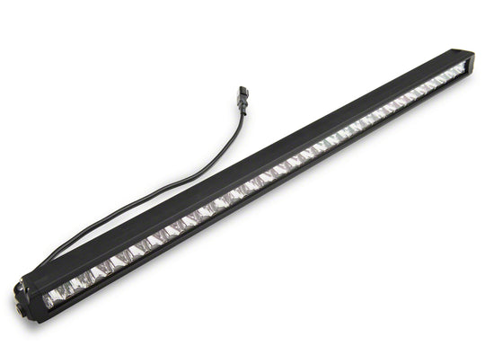 Raxiom 18-23 Jeep Wrangler JL Axial Series 30-In Single Row LED Light Bar w/ Hood Mounting Brackets