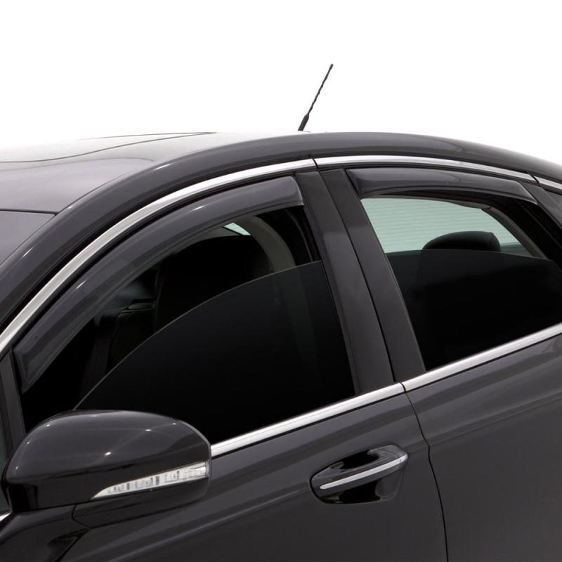 AVS 10-18 Ford Taurus Ventvisor In-Channel Front &amp; Rear Window Deflectors 4pc - Smoke