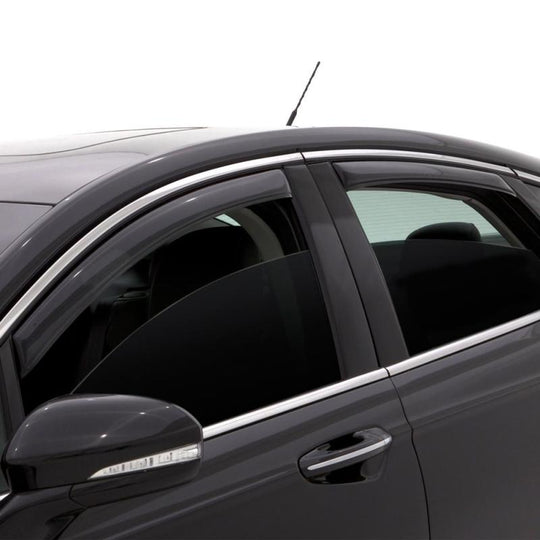 AVS 10-18 Ford Taurus Ventvisor In-Channel Front &amp; Rear Window Deflectors 4pc - Smoke