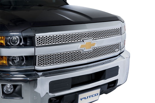 Putco 15-19 Chevy Silverado HD Punch Stainless Steel Grilles