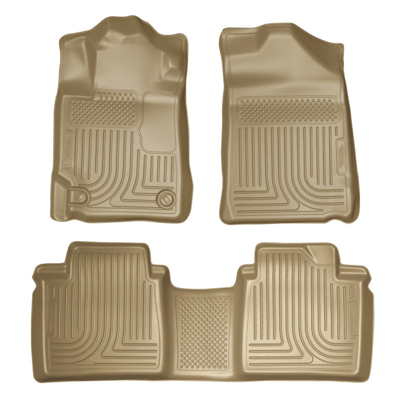 Husky Liners 07-11 Toyota Camry (All) WeatherBeater Combo Tan Floor Liners (One Piece for 2nd Row)