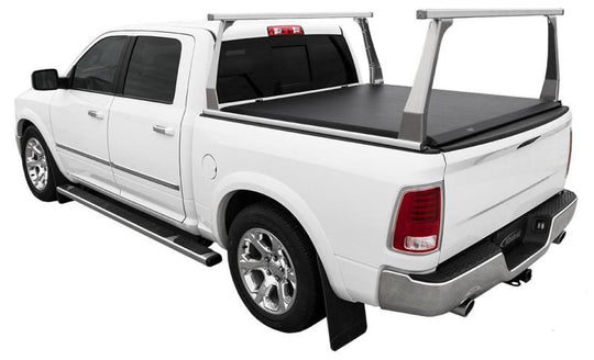 Access ADARAC Al Uprights 24in Vert Pro Kit (2 Uprights w/1 66in Cross Bar) Matte Black Truck Rack