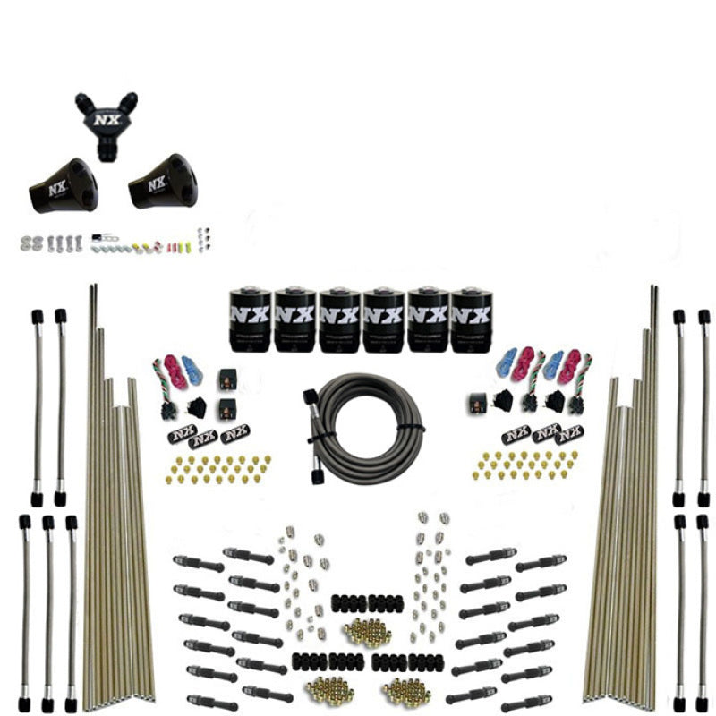 Nitrous Express 8 Cyl Dry Direct Port Three Stage 6 Solenoids Nitrous Kit (200-600HP) w/o Bottle