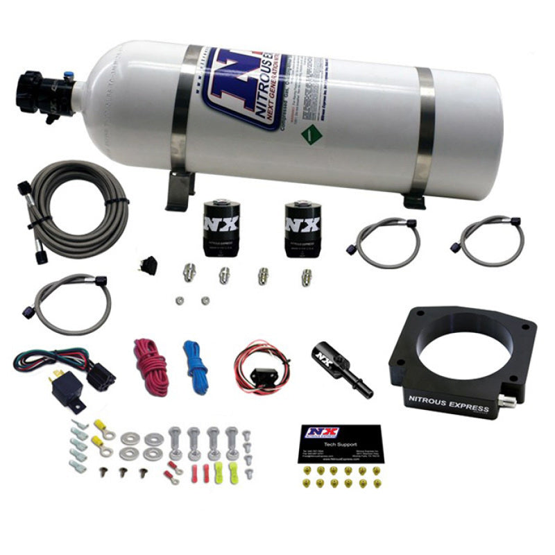 Nitrous Express 15-17 Ford Mustang GT350 5.2L Nitrous Plate Kit w/15lb Bottle