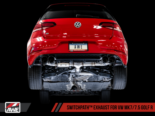 AWE Tuning Volkswagen Golf R MK7 SwitchPath Exhaust w/Diamond Black Tips 102mm