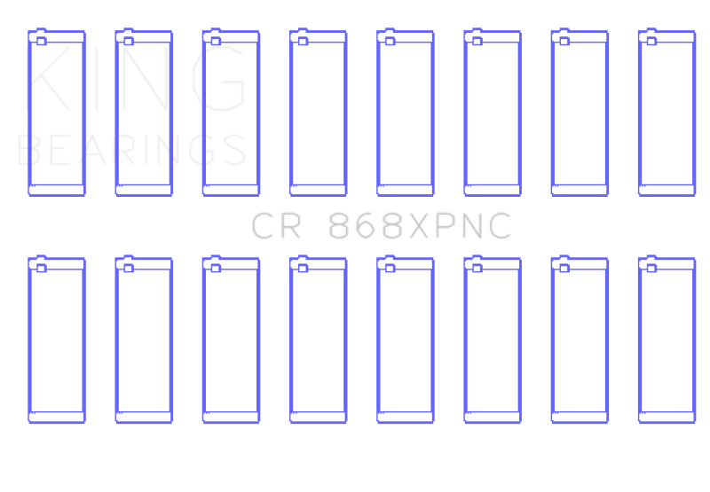 King Ford V8 4.6L/5.4L SOHC Coated (Size .026) Connecting Rod Bearings (Set of 8)