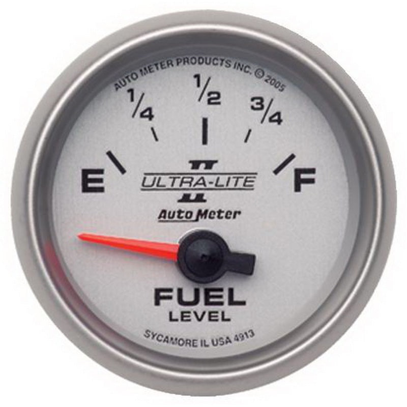 Autometer Ultra-Lite II 2-1/16in 0 OHMS Empty / 90 OHMS Full Electronic Fuel Level Gauge