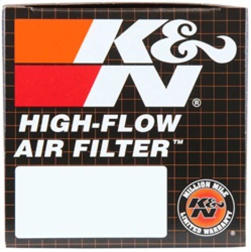 K&amp;N Filter Universal Rubber Round Straight Filter 20 Deg Angled 2-7/16in Flange 3-3/4in OD 4in H