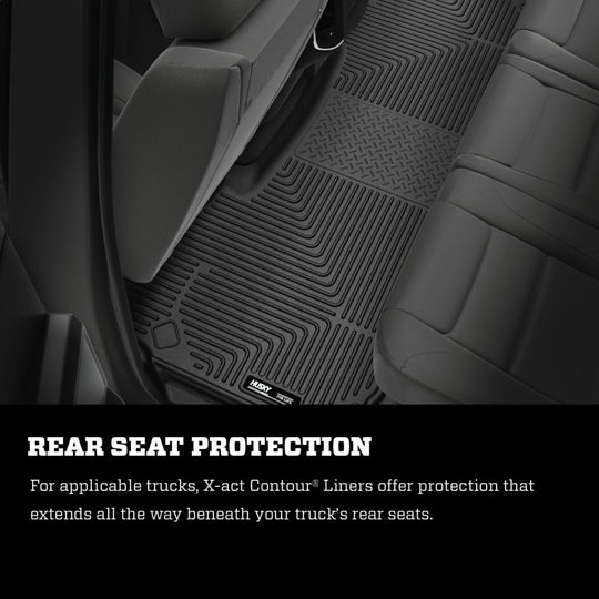 Husky Liners 20-23 Mercedes-Benz GLE450/GL63 AMG S X-Act Contour Black Floor Liners (2nd Seat)