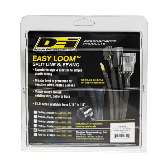 DEI Split Wire Sleeve Easy Loom 16mm-5/8in x 12 Black