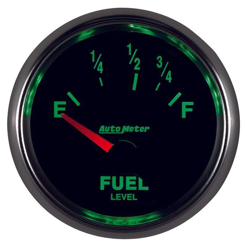 AutoMeter Gauge Fuel Level 2-1/16in. 73 Ohm(e) to 10 Ohm(f) Elec Gs