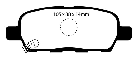 EBC 10-13 Infiniti FX35 3.5 Greenstuff Rear Brake Pads