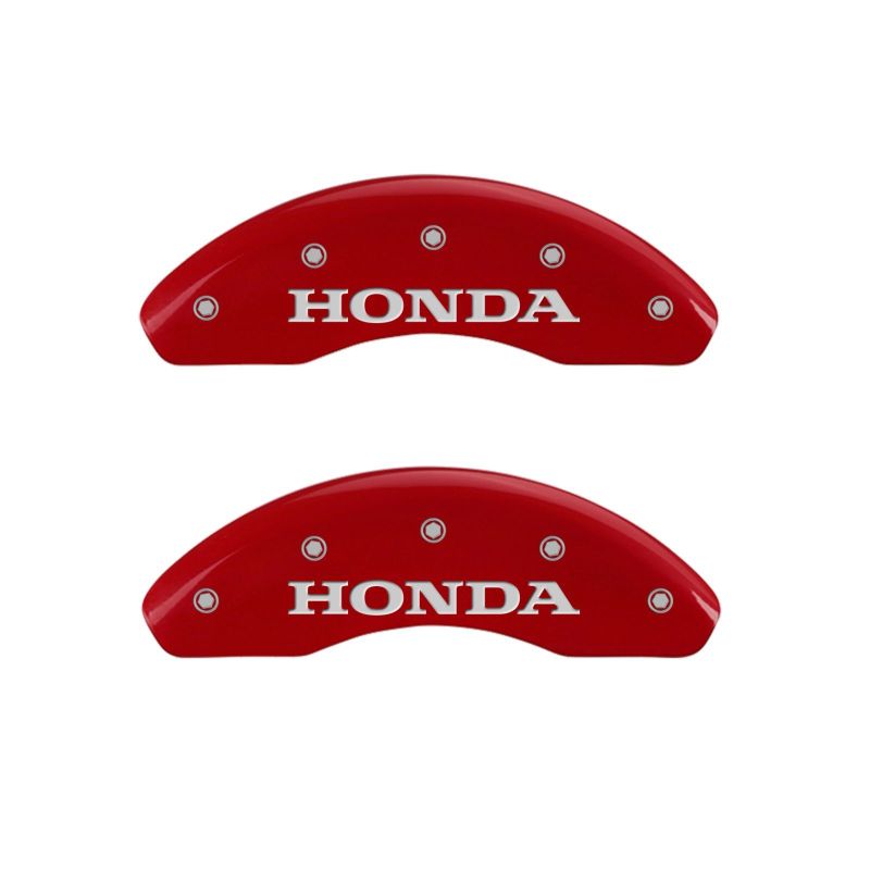 MGP 4 Caliper Covers Engraved Front & Rear i-Vtec Red finish silver ch