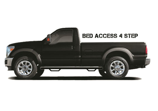 N-Fab Nerf Step 80-96 Ford F-250 80-92 F-150 Regular Cab 8ft Bed - Gloss Black - Bed Access - 3in