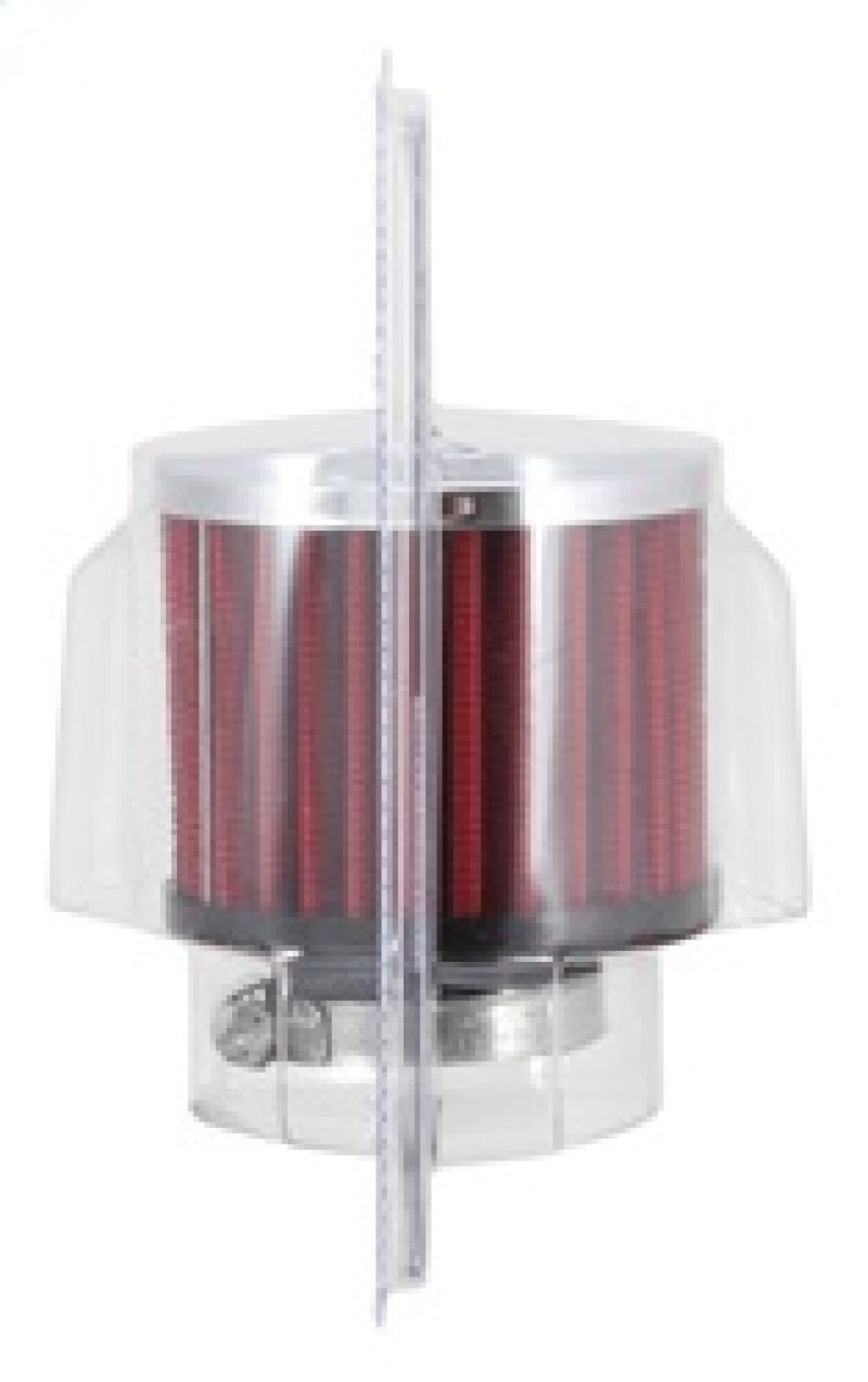 K&amp;N 1.375 inch ID 3 inch OD 2.5 inch H Clamp On Crankcase Vent Filter