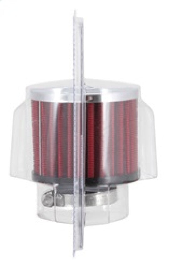 K&amp;N 1.375 inch ID 3 inch OD 2.5 inch H Clamp On Crankcase Vent Filter