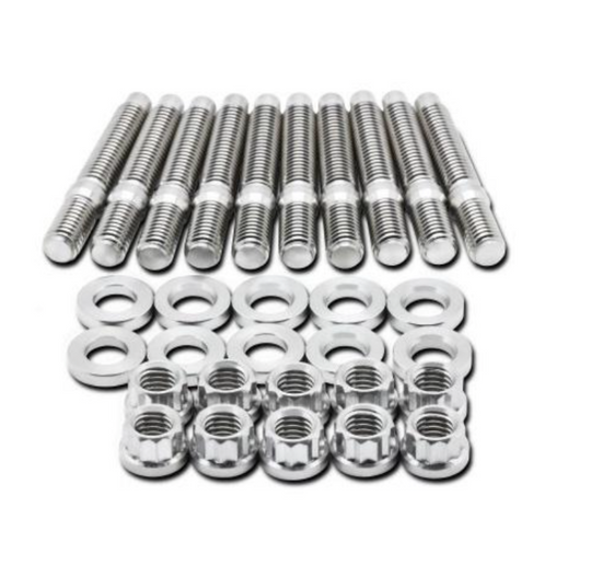 BLOX Racing SUS303 Stainless Steel Exhaust Manifold Stud Kit M8 x 1.25mm 45mm in Length - 9-piece