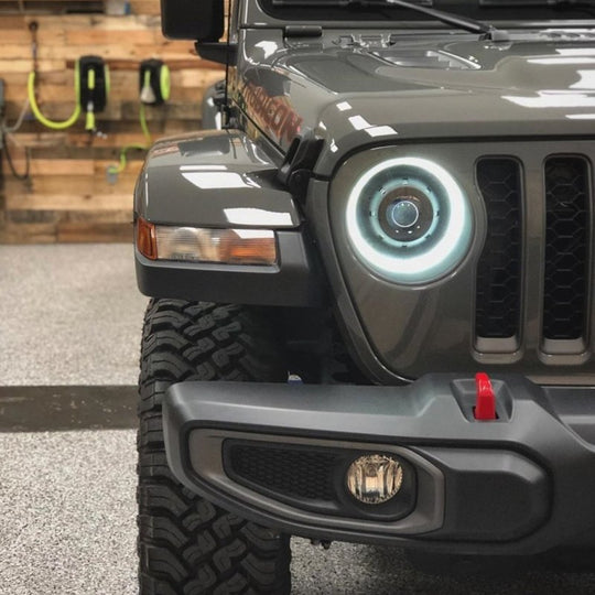 Oracle Jeep Wrangler JL Oculus Bi-LED Projector Headlights- Graphite Metallic - 5500K