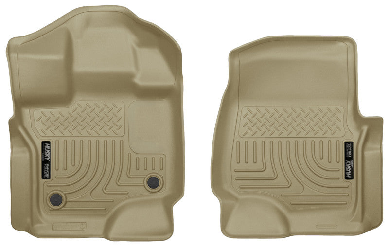 Husky Liners 15-23 Ford F-150 Super/Super Crew Cab WeatherBeater Tan Front Floor Liners
