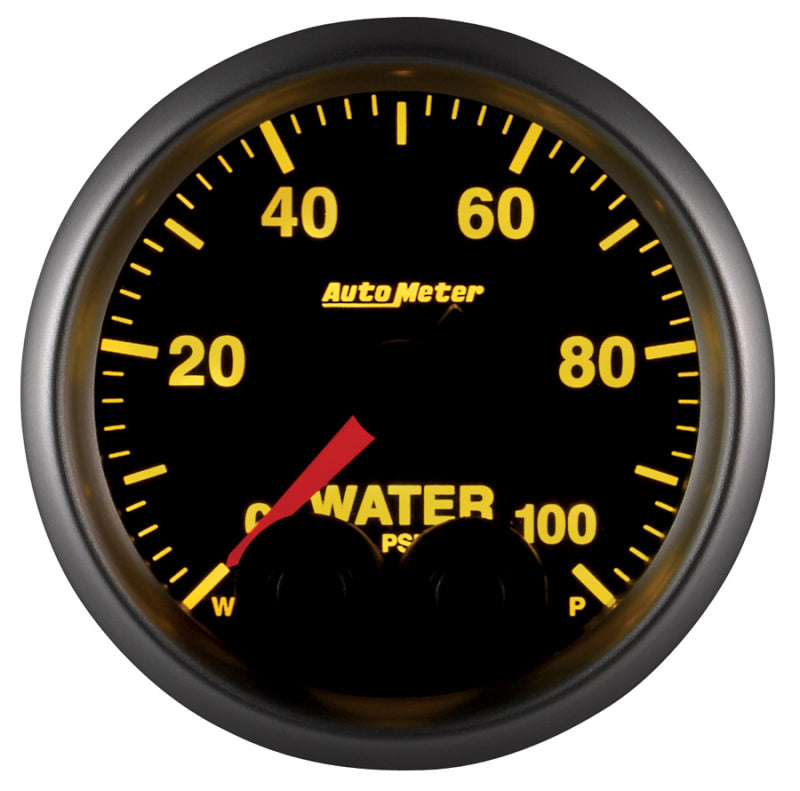 AutoMeter Gauge Water Press 2-1/16in. 100PSI Stepper Motor W/Peak & Warn Elite