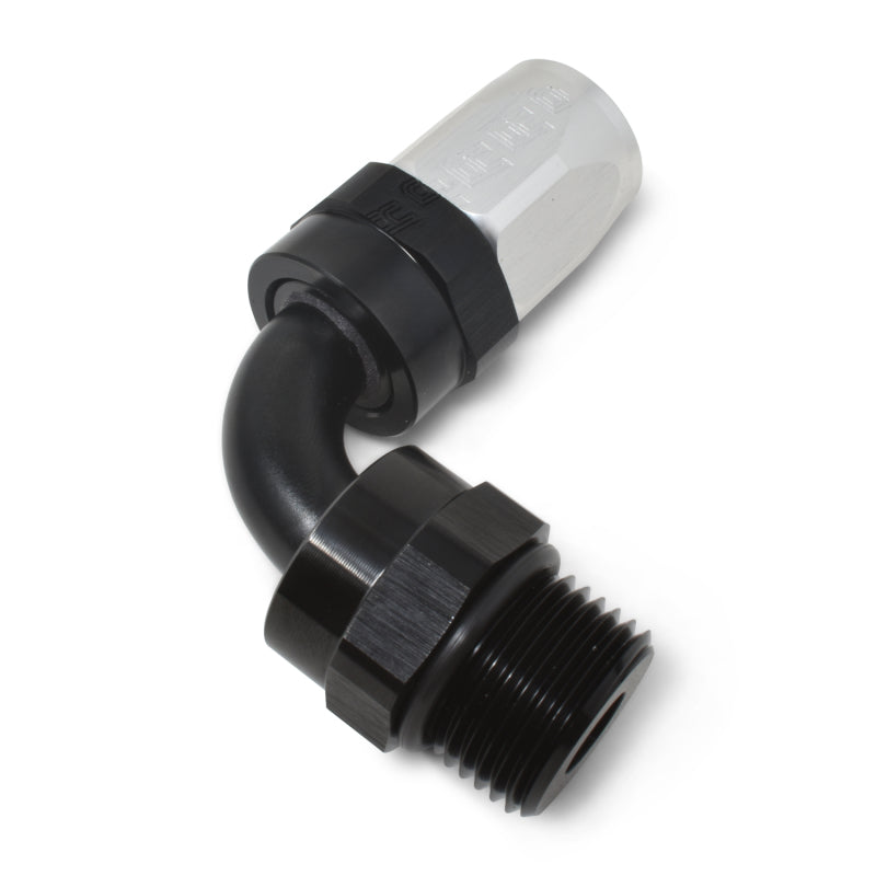 Russell Performance Hose End #6 to #6 Radius Inlet Port 90 Deg Blk/Clr