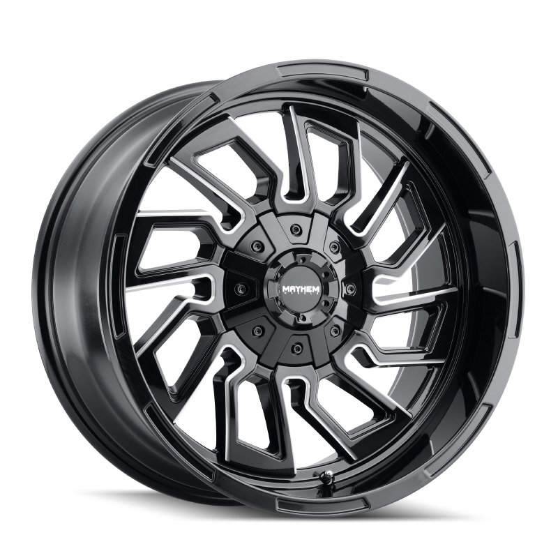 Mayhem 8111 Flywheel 20x9 / 5x127 BP / 18mm Offset / 87.1mm Hub Black w/ Milled Spokes Wheel