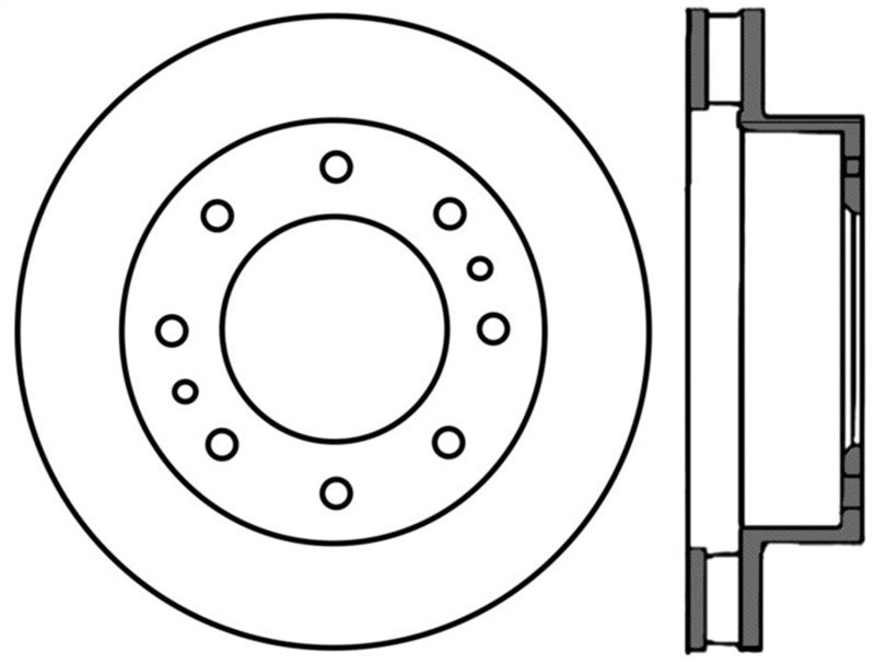 StopTech PowerSlot 02-08 Chevy Avalanche / 99-06 Silverado Left Front Slotted Cryo Rotor