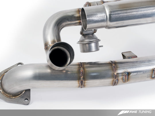 AWE Tuning Porsche 991 SwitchPath Exhaust for PSE Cars Chrome Silver Tips