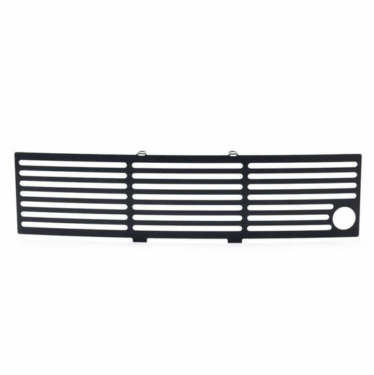 Putco 11-14 Ford F-150 - EcoBoost Bumper Grille Inserts - SS - Black Bar w/ Heater Plug Opening