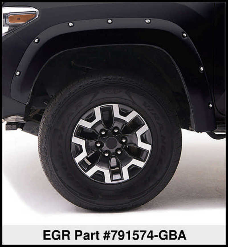 EGR 14+ Chev Silverado 6-8ft Bed Bolt-On Look Color Match Fender Flares - Set - Black