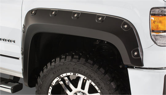 Bushwacker 07-10 GMC Sierra 2500 HD Boss Pocket Style Flares 2pc - Black