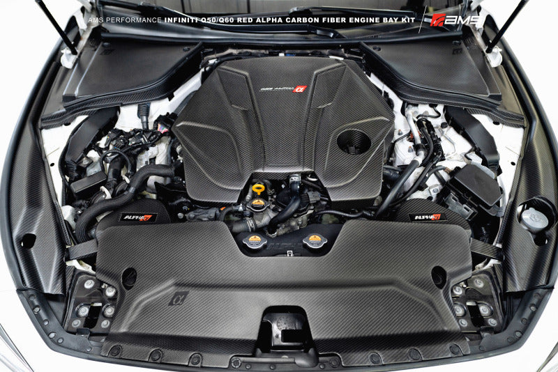 AMS Performance Infiniti 17+ Q60 / 16+ Q50 3.0TT Alpha Matte Carbon Intake Covers