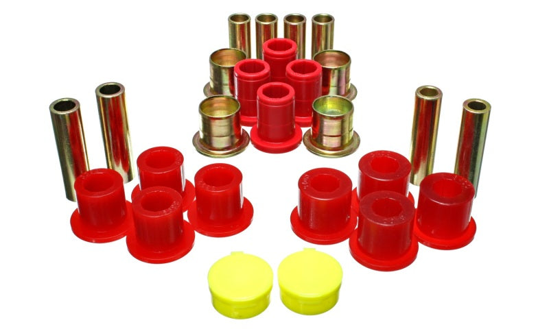 Energy Suspension 87-04 Dodge Dakota / 98-03 Durango 4WD Red Front End Control Arm Bushing Set