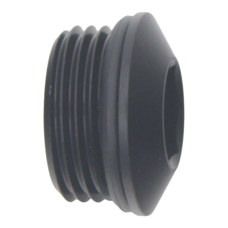 DeatschWerks 10AN ORB Male Plug Low Profile Internal Allen/Hex (Incl O-Ring) - Anodized Matte Black