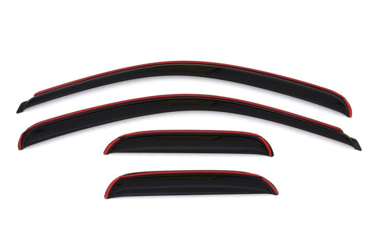 AVS 07-13 Chevy Silverado 1500 Ext. Cab Ventvisor Front &amp; Rear Window Deflectors 4pc - Smoke
