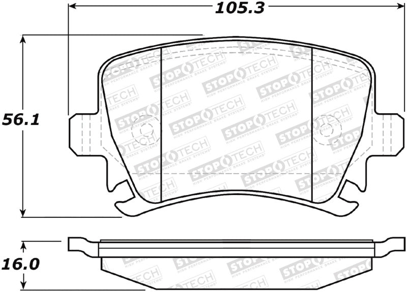 StopTech Performance 08-13 Audi S3 Rear Brake Pads